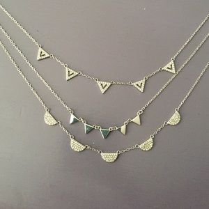 stella and dot pave chevron necklace